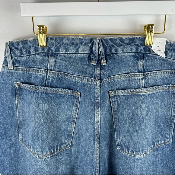 NWT Good American 90s Icon Denim Straight Leg High Rise Size 16 - Picture 13 of 16